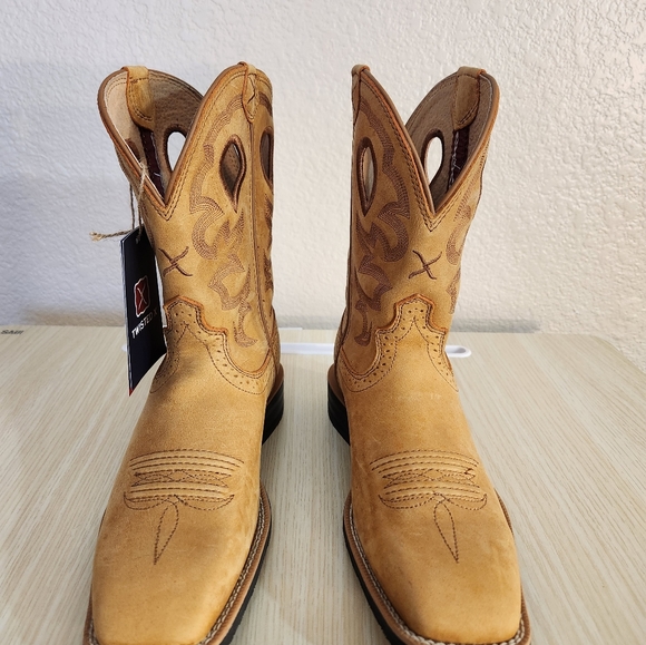 Twisted X Ladies 9" Ruff Stock Honey & Honey Boots (6.5B) - Picture 2 of 5